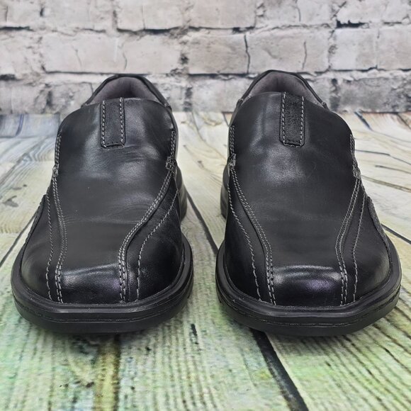 Clarks Gessler Step Loafers Men’s 11.5 Black Leather Slip-On Shoes Comfort - Picture 4 of 9